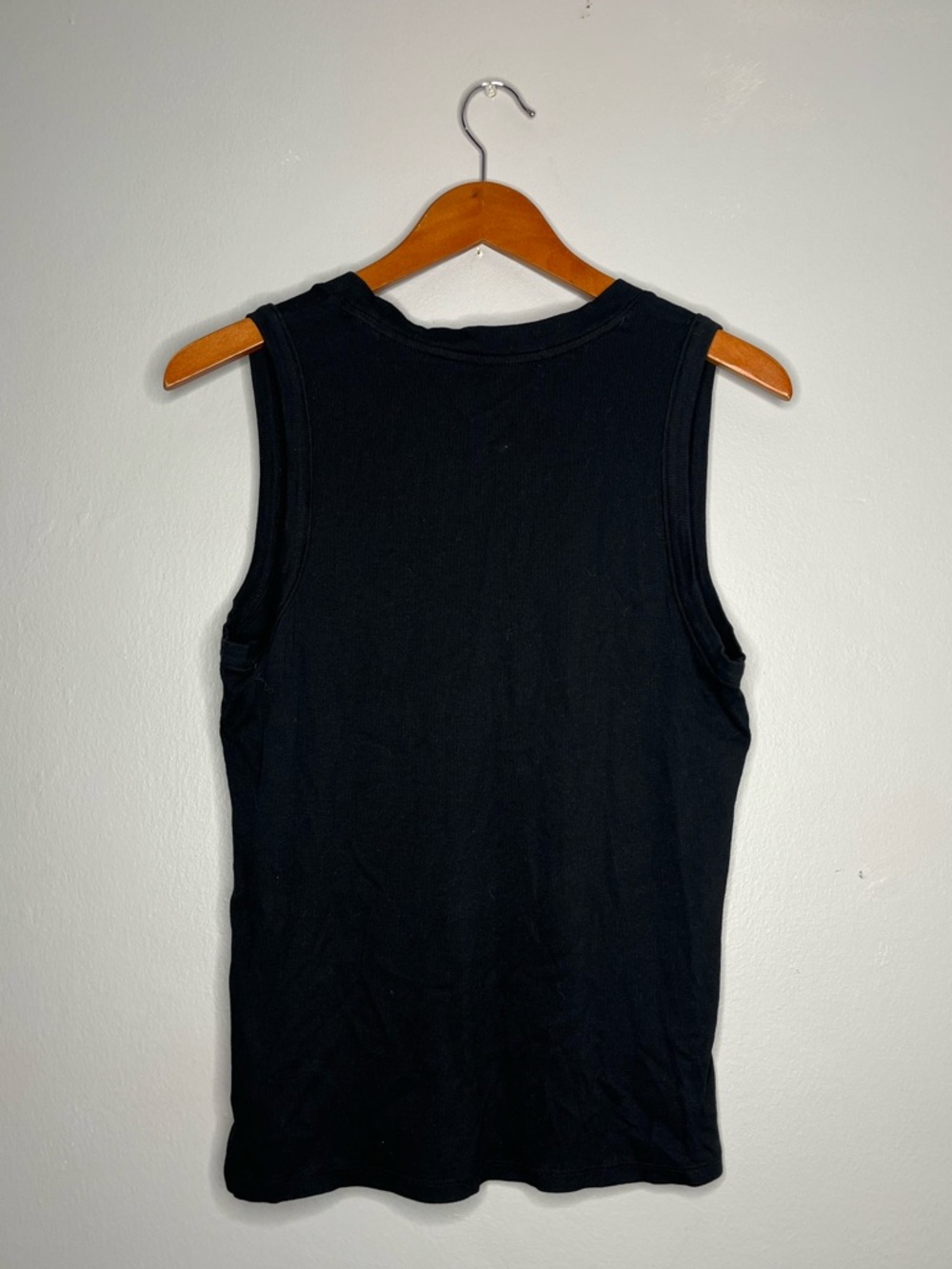 A New Day Black Ribbed Scoop Neck Ringer Tank Top - Picture 2 of 5
